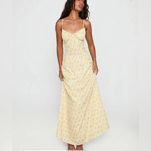 NWOT Members Only Maxi Dress yellow floral.